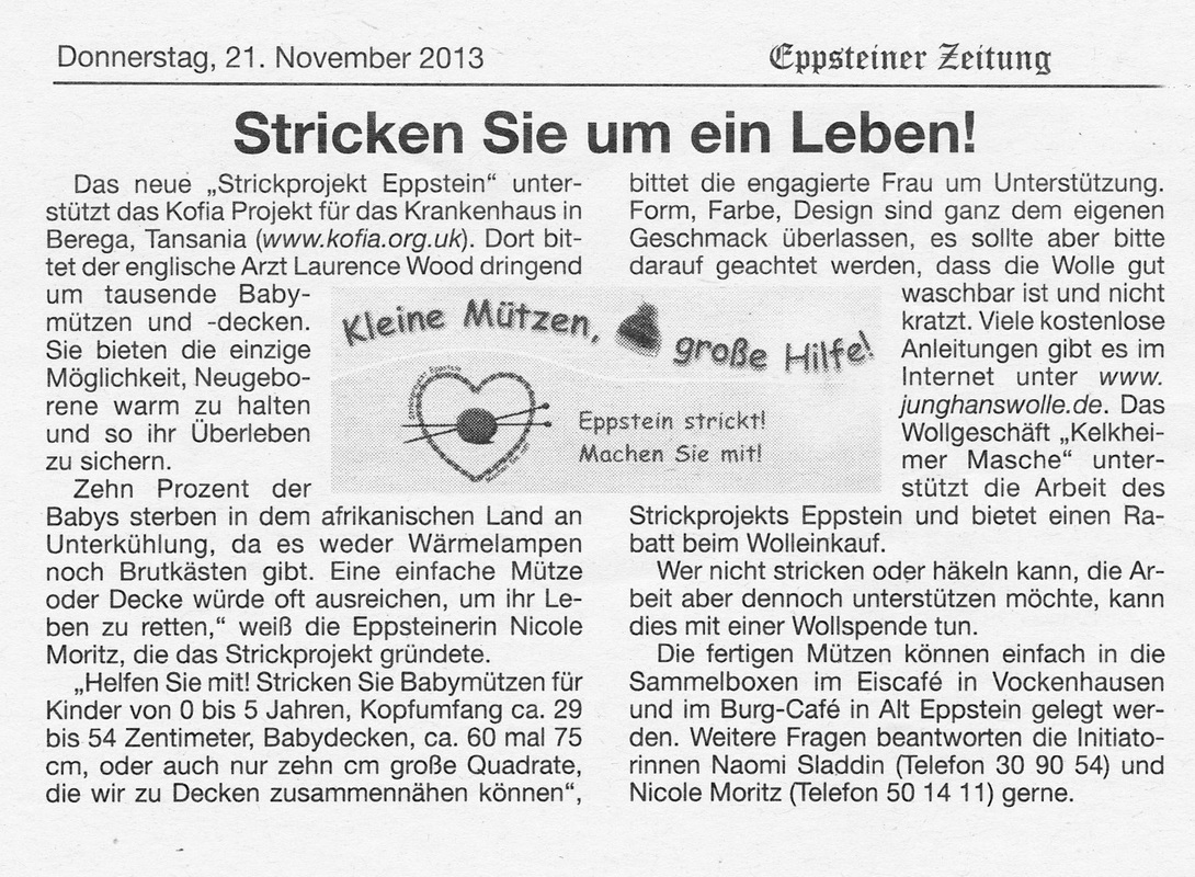 Bericht in der Eppsteiner Zeitung